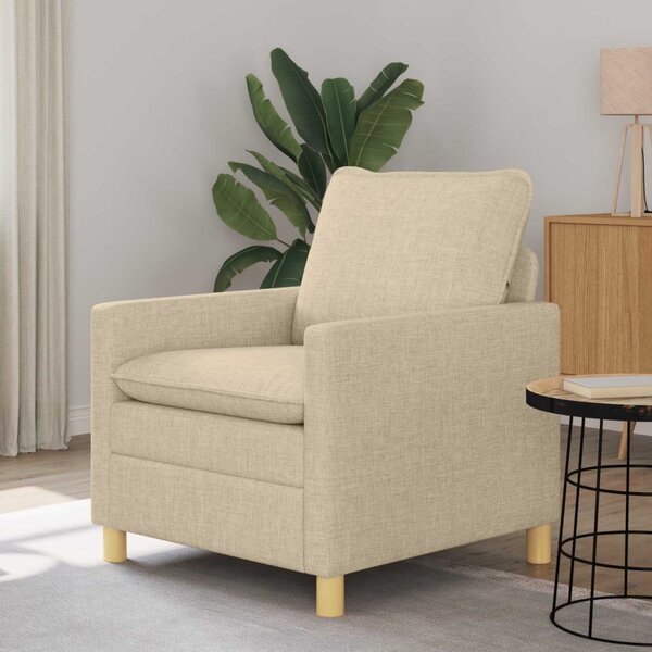 VidaXL Kanapé Krémszínű 76 x 81 x 87,5 cm Szövet