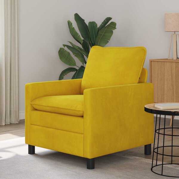 VidaXL Kanapé Sárga 76 x 81 x 87,5 cm Bársony