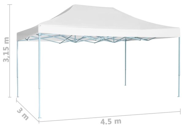Fehér összecsukható rendezvénysátor 3 x 4,5 m