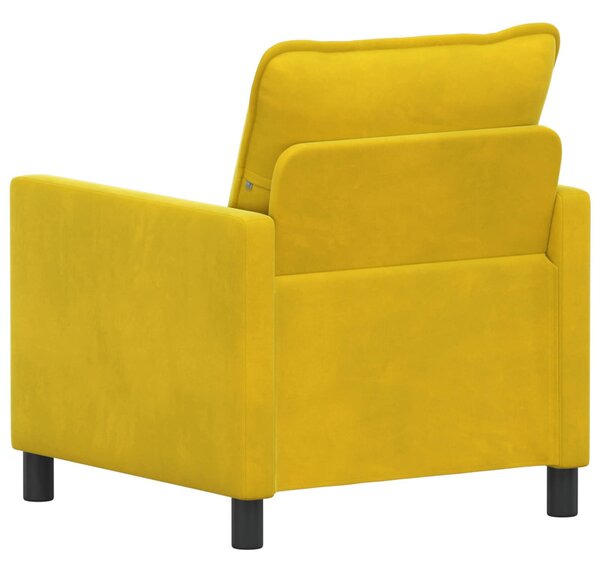 VidaXL Kanapé Sárga 76 x 81 x 87,5 cm Bársony