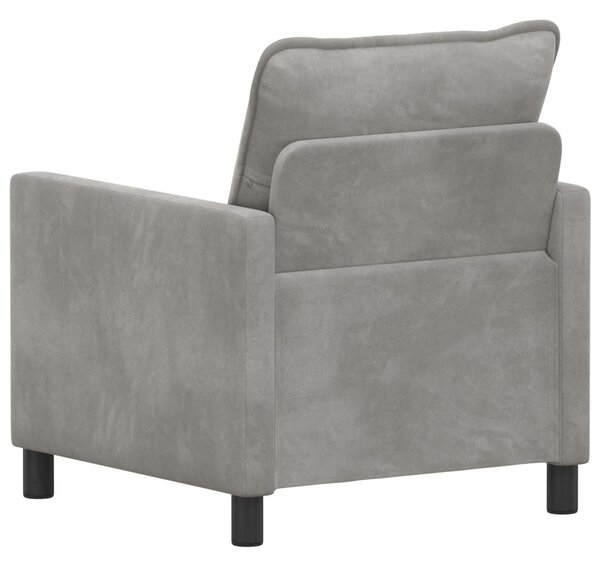 VidaXL Kanapé Világosszürke 76 x 81 x 87,5 cm Bársony