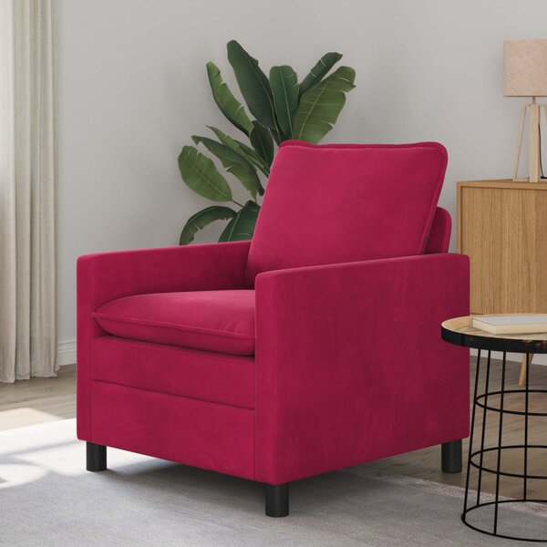 VidaXL Kanapé Bordó 76 x 81 x 87,5 cm Bársony