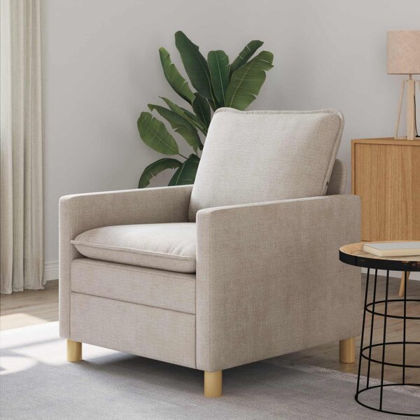 VidaXL Kanapé Krémszínű 76 x 81 x 87,5 cm Poliészter
