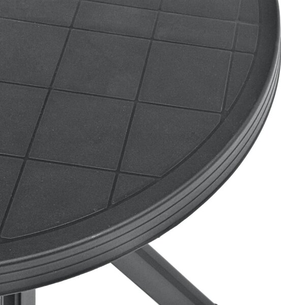 Antracitszürke műanyag bisztróasztal Ø70 cm