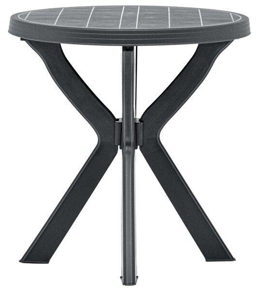 Antracitszürke műanyag bisztróasztal Ø70 cm