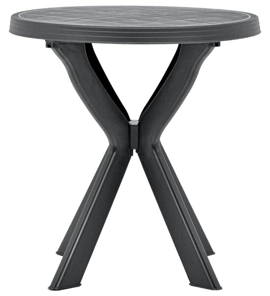 Antracitszürke műanyag bisztróasztal Ø70 cm