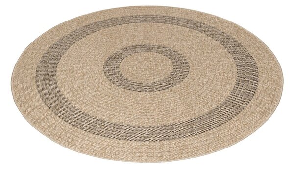 Fekete-bézs kerek kültéri szőnyeg ø 120 cm Comilla – Ayyildiz Carpets