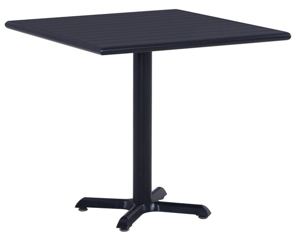 Fekete kerti asztal 80 x 80 x 75 cm