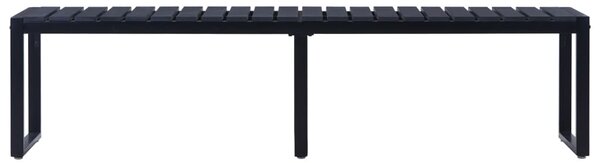 Fekete polisztirol lemez kerti pad 180 cm
