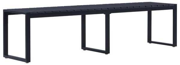 Fekete polisztirol lemez kerti pad 180 cm