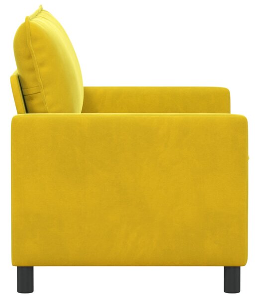 VidaXL Kanapé Sárga 126 x 81 x 87,5 cm Bársony