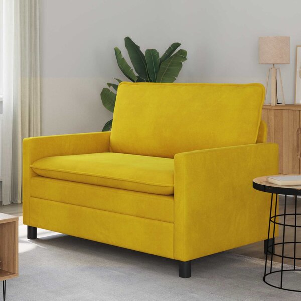 VidaXL Kanapé Sárga 126 x 81 x 87,5 cm Bársony