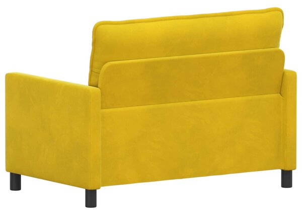 VidaXL Kanapé Sárga 126 x 81 x 87,5 cm Bársony