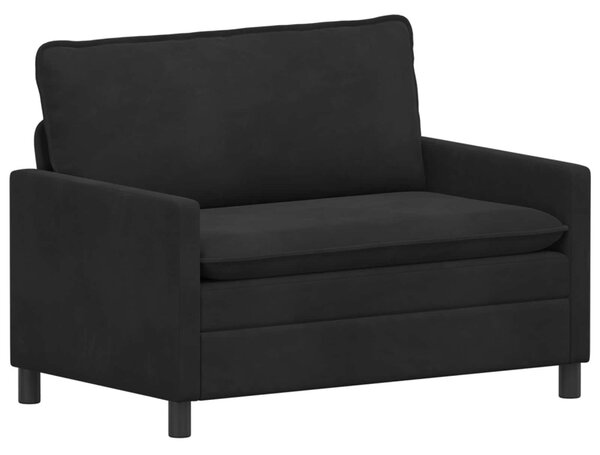 Kanapé Szett 2 pcs Fekete Bársony