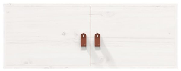 Fehér tömör fenyőfa faliszekrény 80 x 30 x 30 cm
