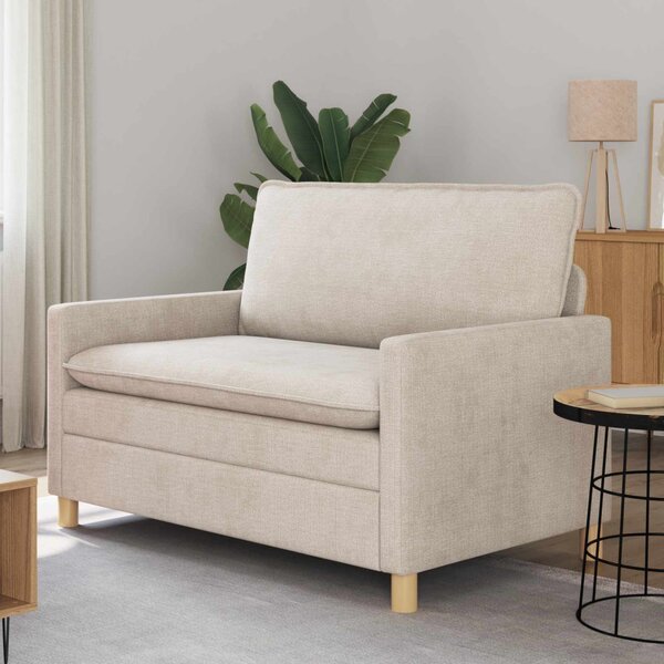 VidaXL Kanapé Krémszínű 126 x 81 x 87,5 cm Poliészter