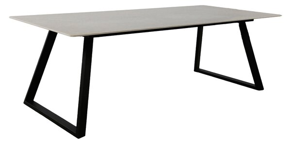 Asztal Dallas 5355, 75x90cm, Szürke, Fekete