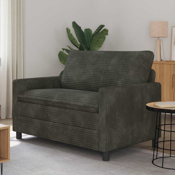 VidaXL Kanapé Antracitszürke 126 x 81 x 87,5 cm Poliészter