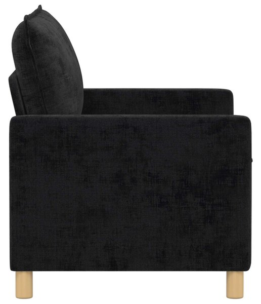 VidaXL Kanapé Fekete 126 x 81 x 87,5 cm Poliészter
