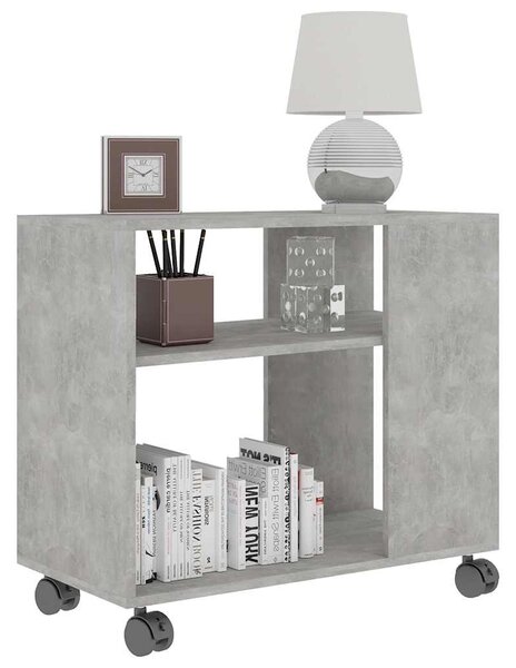 Betonszürke szerelt fa kisasztal 70 x 35 x 55 cm