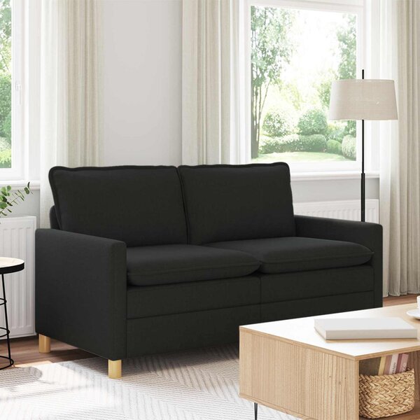 VidaXL Kanapé Fekete 156 x 81 x 87,5 cm Szövet