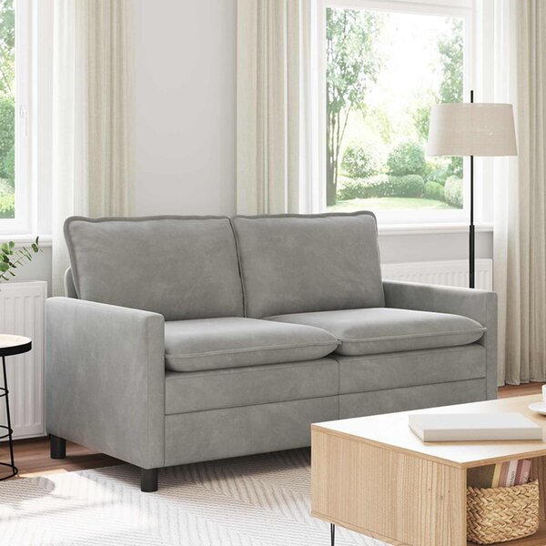 VidaXL Kanapé Világosszürke 156 x 81 x 87,5 cm Bársony