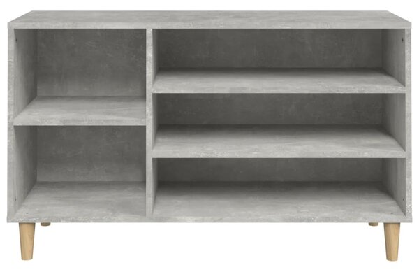 Betonszürke szerelt fa cipőszekrény 102x36x60 cm