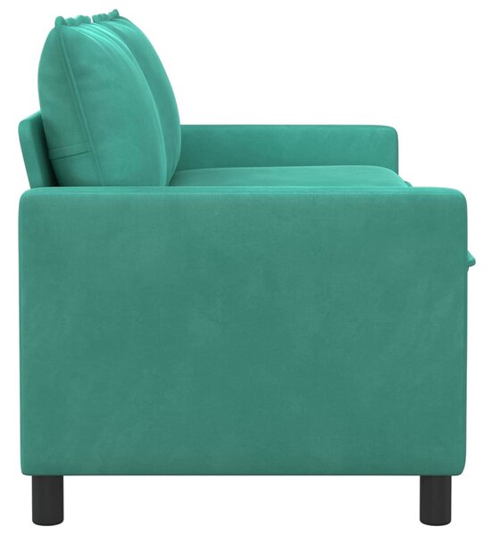 VidaXL Kanapé Türkiz 156 x 81 x 87,5 cm Bársony