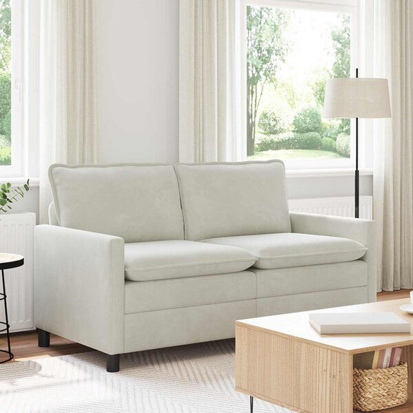 VidaXL Kanapé Krémszínű 156 x 81 x 87,5 cm Bársony