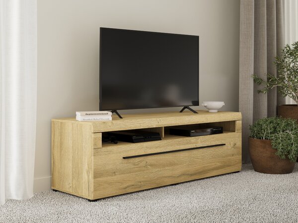 TV-állvány Ophsalu 104, Laminált forgácslap, 52x160x50cm, Grandson tölgy