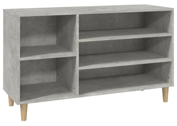 Betonszürke szerelt fa cipőszekrény 102x36x60 cm