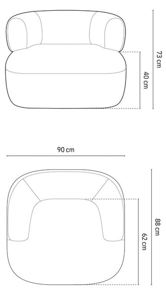 Zöld buklé fotel Jenny – Micadoni Home