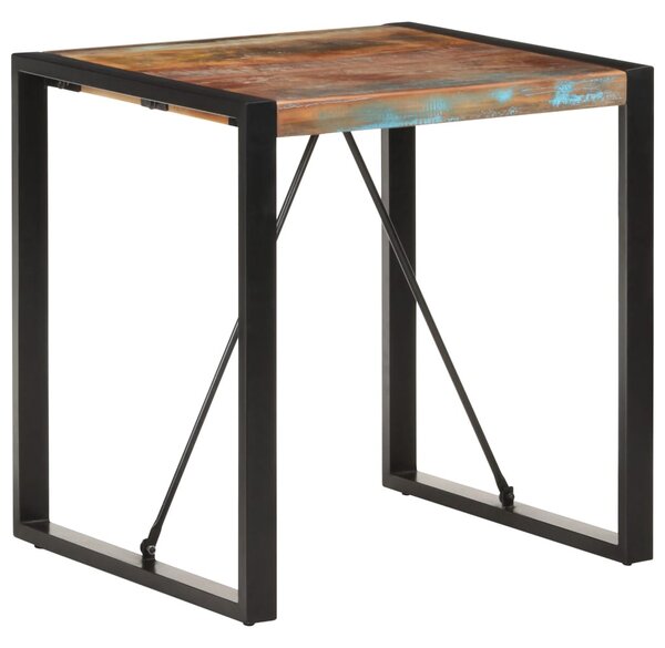 Tömör újrahasznosított fa étkezőasztal 70 x 70 x 75 cm