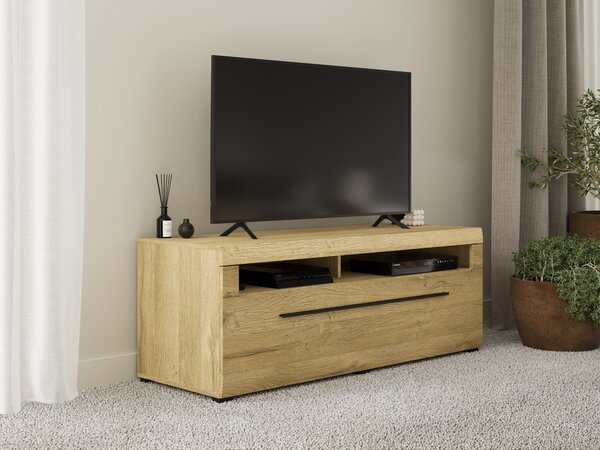 TV-állvány Ophsalu 103, Laminált forgácslap, 52x140x50cm, Grandson tölgy