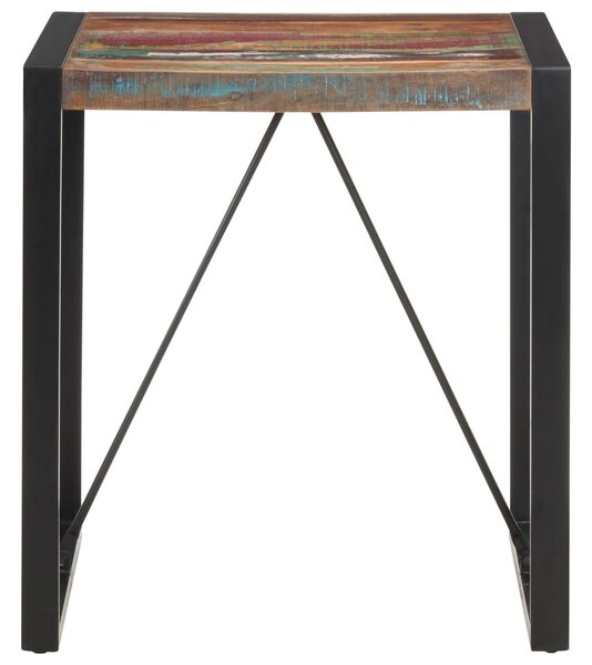 Tömör újrahasznosított fa étkezőasztal 70 x 70 x 75 cm