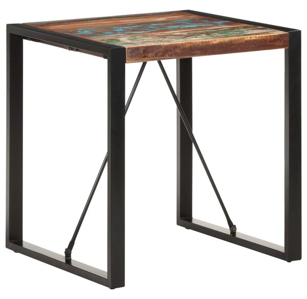 Tömör újrahasznosított fa étkezőasztal 70 x 70 x 75 cm