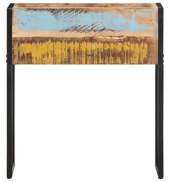 Tömör újrahasznosított fa virágtartó 60 x 20 x 68 cm