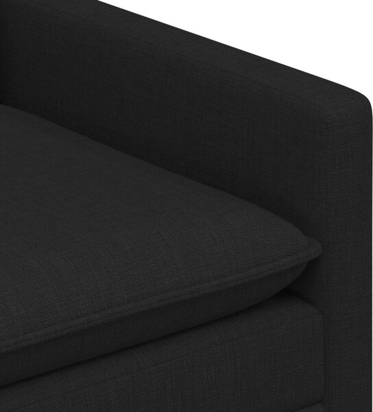 VidaXL Kanapé Fekete 196 x 81 x 87,5 cm Szövet