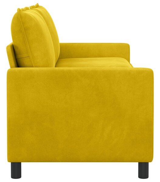 VidaXL Kanapé Sárga 196 x 81 x 87,5 cm Bársony