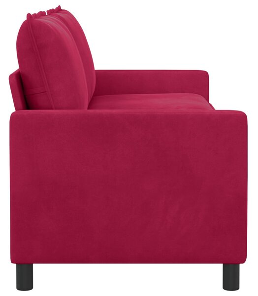 VidaXL Kanapé Bordó 196 x 81 x 87,5 cm Bársony