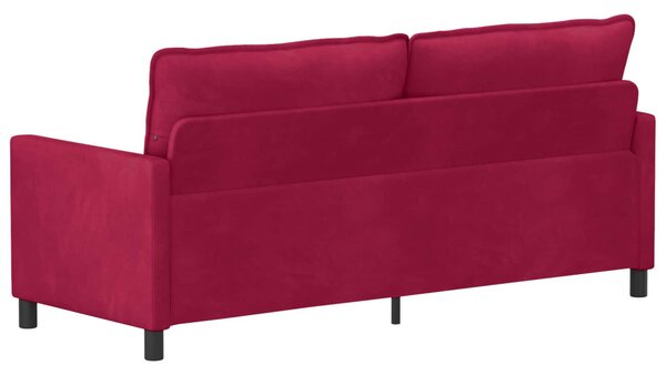 VidaXL Kanapé Bordó 196 x 81 x 87,5 cm Bársony