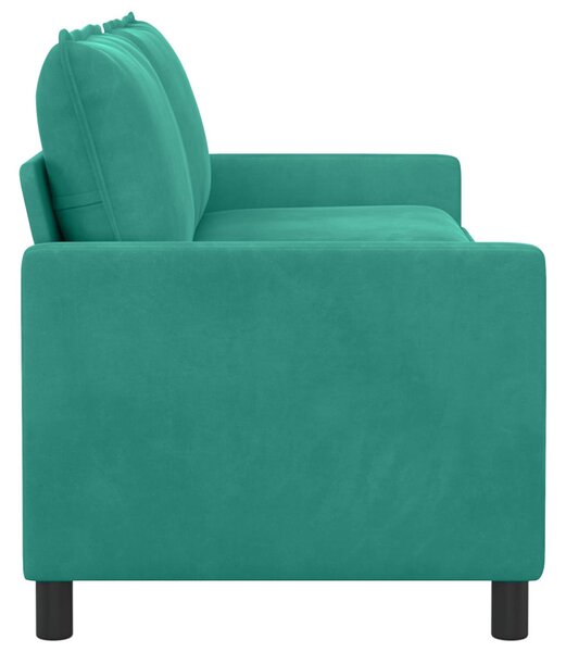 VidaXL Kanapé Türkiz 196 x 81 x 87,5 cm Bársony