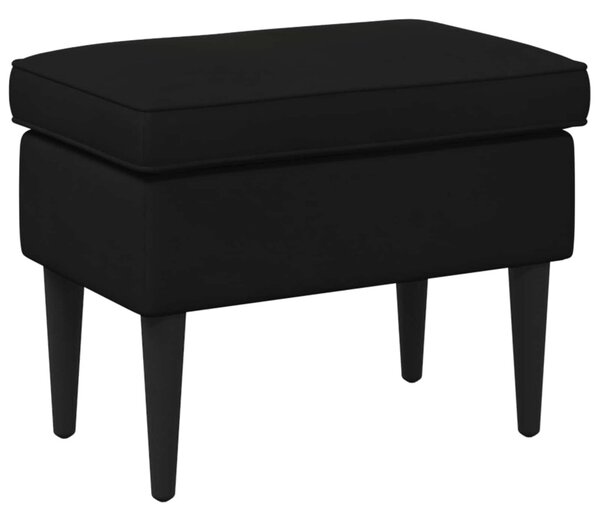 VidaXL Lábpárna Fekete 55 x 35 x 41 cm Bársony