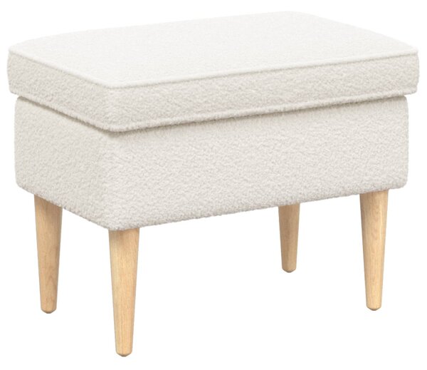 Lábpárna Krémszínű 55 x 35 x 41 cm Bouclé