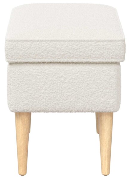 Lábpárna Krémszínű 55 x 35 x 41 cm Bouclé