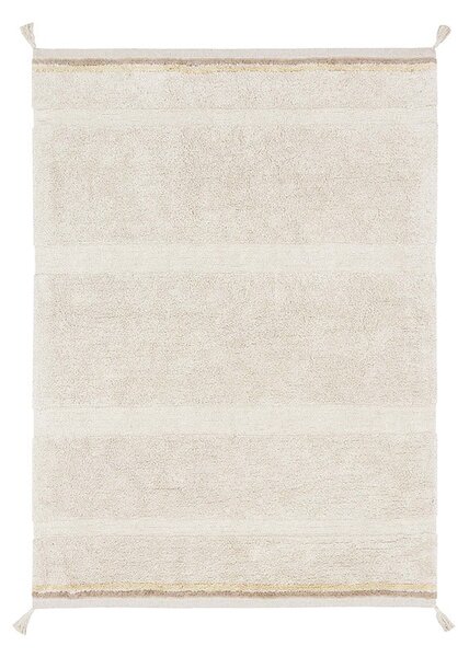 Krémszínű mosható kézi szövésű pamut szőnyeg 200x300 cm Bloom Natural – Lorena Canals