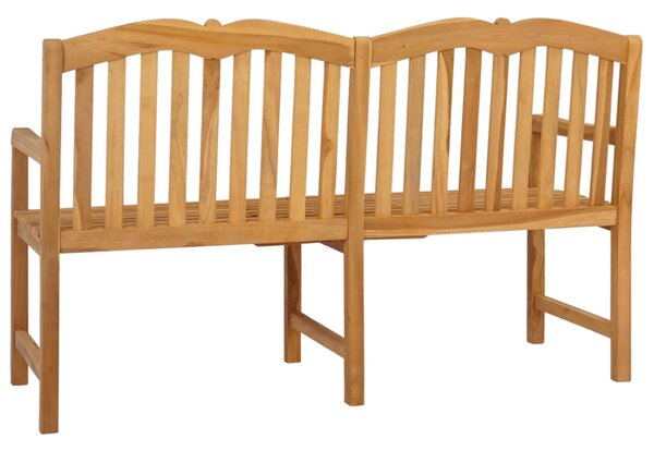 VidaXL Kézműves Rózsabank Természetes 150,5 x 60 x 95 cm Tömör Teakfa