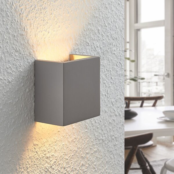 Fali Lámpa Lindby, Smira, dimmable, Szürke, Nappali, Beton, Modern