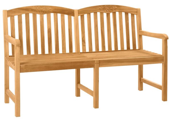 VidaXL Kézműves Rózsabank Természetes 179,5 x 61 x 90 cm Tömör Teakfa