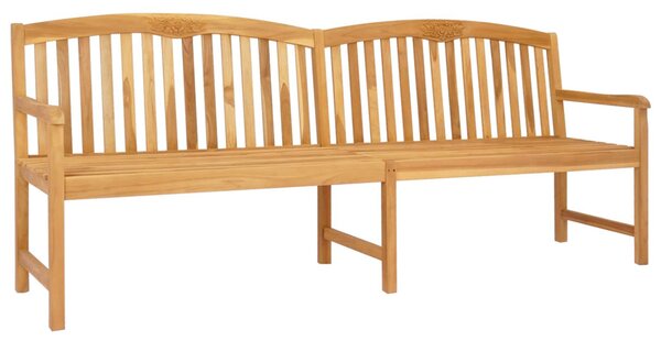 VidaXL Kézműves Rózsabank Természetes 228 x 60 x 90 cm Tömör Teakfa